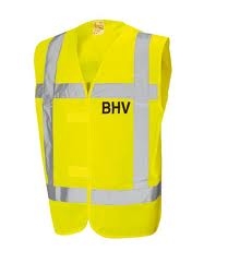 Safety Vest Yellow BHV, One Size, 1pce