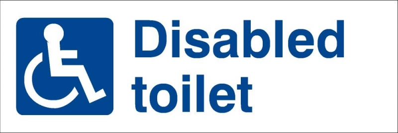 Safety sign Disabled toilet, 1pce