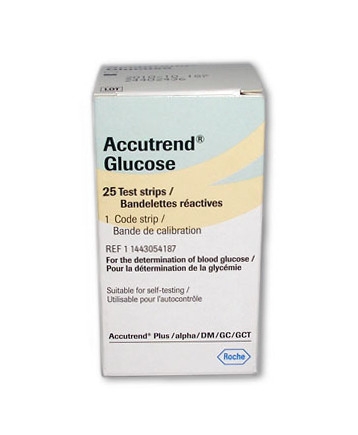 Accutrend Glucose test Strips, 25 strips