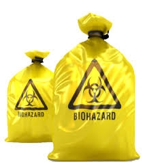 Bio Hazard wastebag 420x620mm, 100pcs