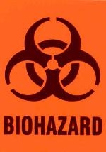 Bio Hazard Label Biological Sample UN33s, 1pce