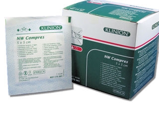 Gauze Compress sterile non-woven 5x5cm,  1pce