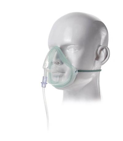 Oxygen mask adult with tube 2.1m