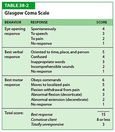 Glasgow Coma Scale Chart, 1pce