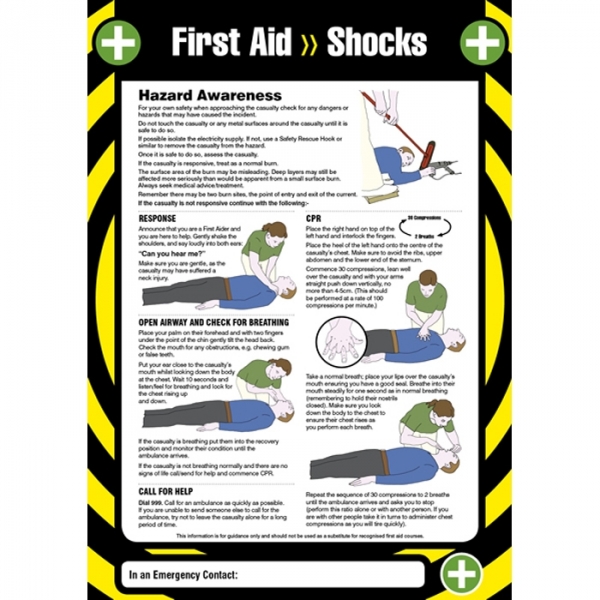 Electric Shock First Aid Chart
