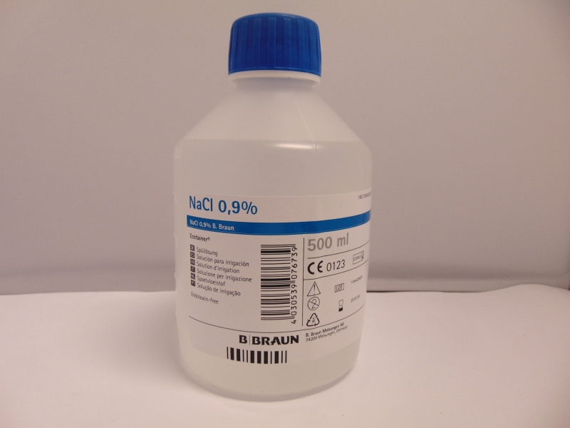 Sodium Chloride 0,9% eye irritation liquid 500ml, 1pce