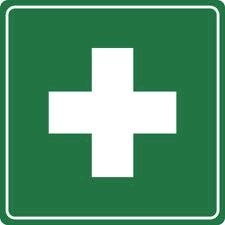 Safety sign "first aid station"200x200mm, 1pce